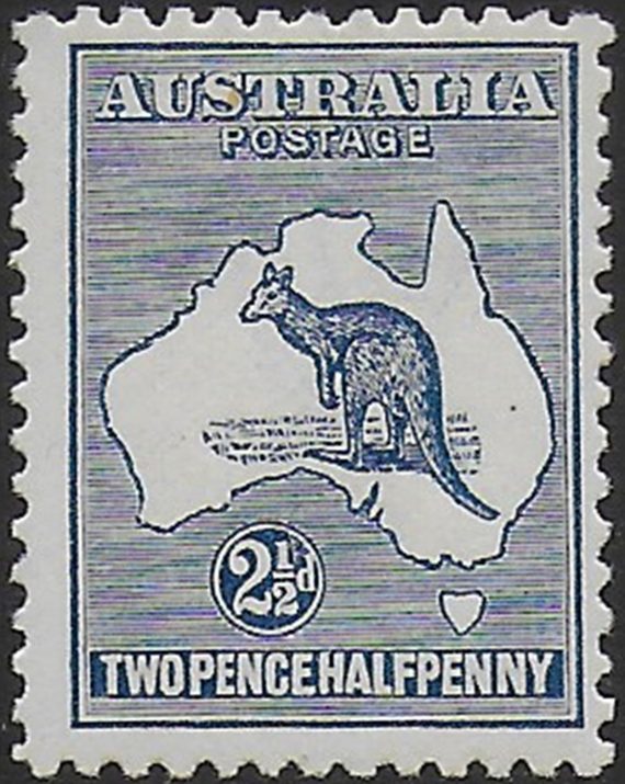 1917 Australia Kamgaroo 2½d. deep blue MNH SG n. 36