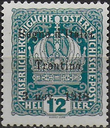 1918  Trentino 12h. blue green 1v. MNH Sassone 5