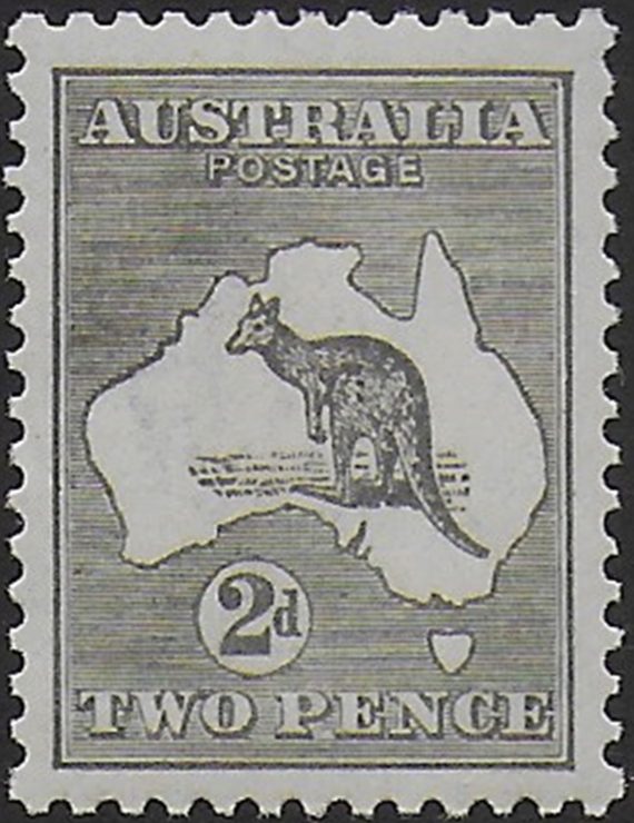 1920 Australia Kamgaroo 2d. grey MNH SG n. 35dba