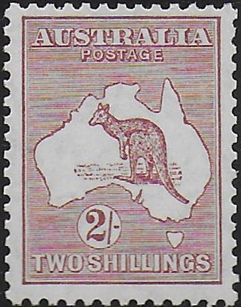 1929 Australia Kamgaroo 2s. brown MNH SG n. 110