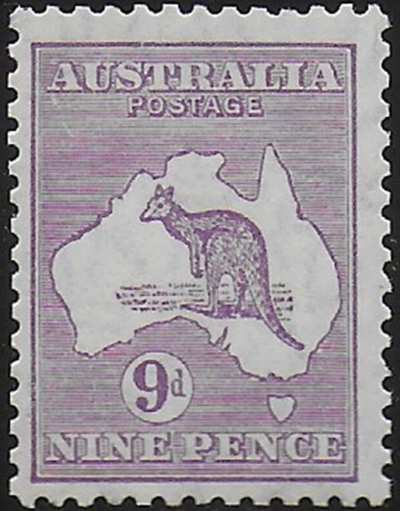 1930 Australia Kamgaroo 9d. violet MNH SG n. 108