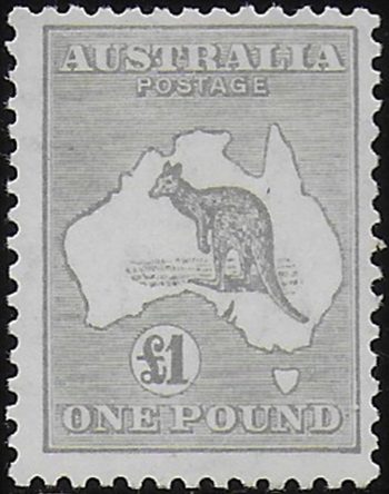 1935 Australia Kamgaroo £1 grey MNH SG n. 137