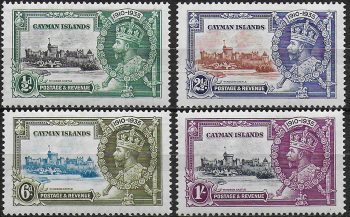 1935 Cayman Islands Silver Jubilee 4v. MNH SG n. 108/10