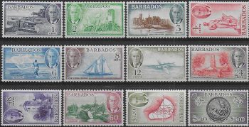 1950 Barbados George VI 12v. MNH SG n. 271/82