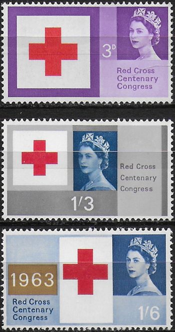 1963 Gran Bretagna Red Cross Centenary 3v. MNH SG n. 642/44