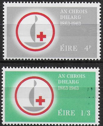 1963 Irlanda Red Cross Centenary 2v. MNH SG n. 197/98