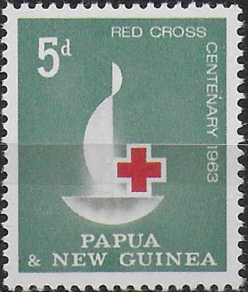 1963 Papua New Guinea Red Cross Centenary 1v. MNH SG n. 46