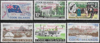 1966 Cook Islands Churchill 6v. MNH SG n. 179/84