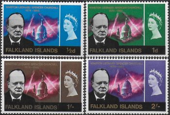 1966 Falkland Churchill commemoration 4v. MNH SG n. 223/26