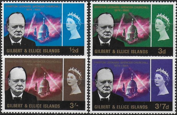 1966 Gilbert and Ellice Islands Churchill Commemoration 4v. MNH SG n. 106/09