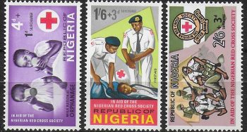 1966 Nigeria Red Croos 3v. MNH SG n. 195/97