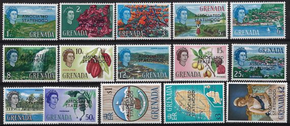 1967 Grenada Statehood 15v. MNH SG n. 262/76