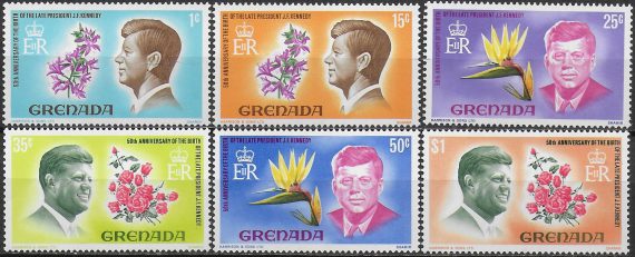 1968 Grenada John F. Kennedy 6v. MNH SG. n. 277/82