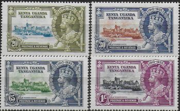 1935 Kenya Uganda Tanganyika Silver Jubilee 4v. MNH SG n. 124/27