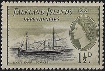 1954 Falkland Islands Dependencies ships 1v. MNH SG n. G28a