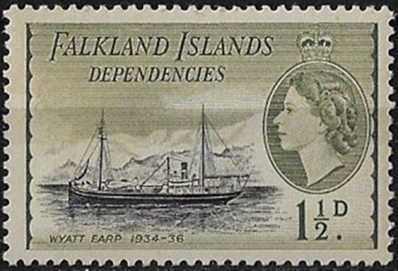 1954 Falkland Islands Dependencies ships 1v. MNH SG n. G28a