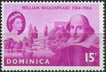 1964 Dominica Shakespeare 1v. MNH SG n. 182