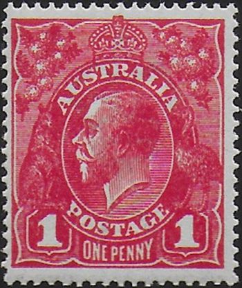 1917 Australia George V 1d. deep-red MNH SG n. 47a