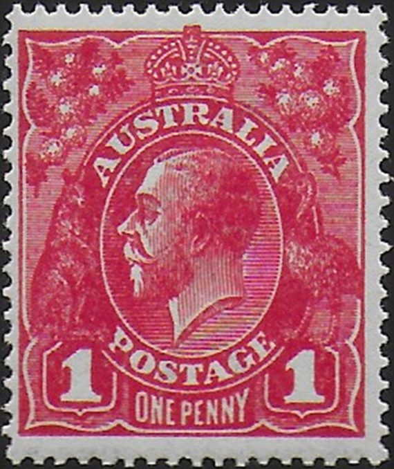 1917 Australia George V 1d. deep-red MNH SG n. 47a