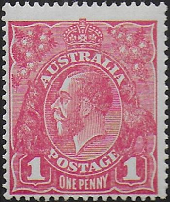 1918 Australia George V 1d. rosine MNH SG n. 47c