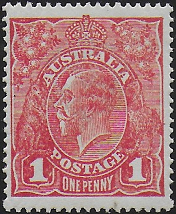 1918 Australia George V 1d. rosine Die II MNH SG n. 47i