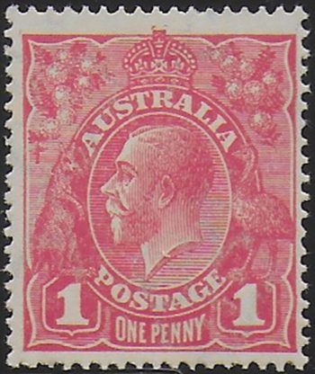 1918 Australia George V 1d. carmine-pink MNH SG n. 49