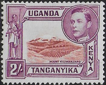 1944 Kenya Uganda Tanganyika 2s. 13,75 x 13,25 MNH SG n. 146b