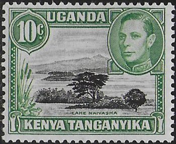 1950 Kenya Uganda Tanganyika 10c. p 13 x 12½ MNH SG n. 135d