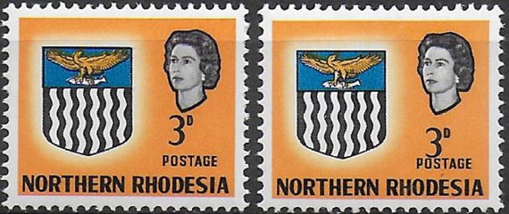 1963 Northern Rhodesia Arms 3d. variety MNH SG n. 78?