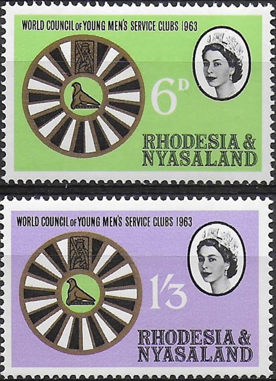 1963 Rhodesia & Nyasaland Young Men's Service Clubs 2v. MNH SG n. 48/49