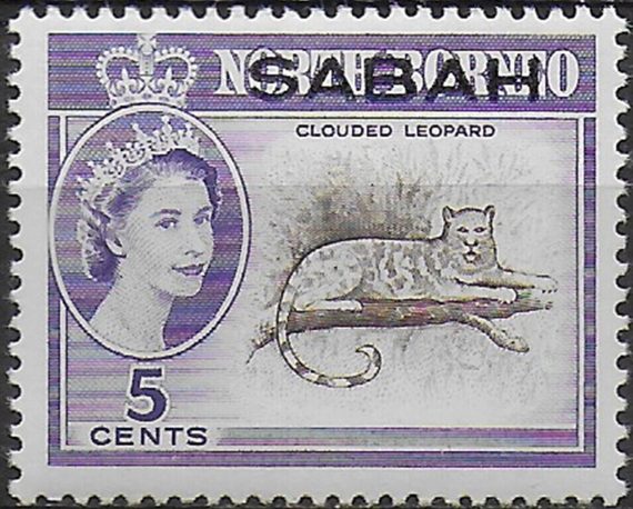 1965 Sabah Clouded Leopard 5c. MNH SG n. 410a