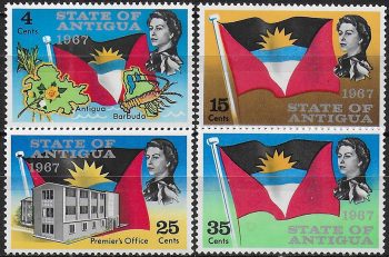 1967 Antigua Associated Statehood 4v. MNH SG n.199/202