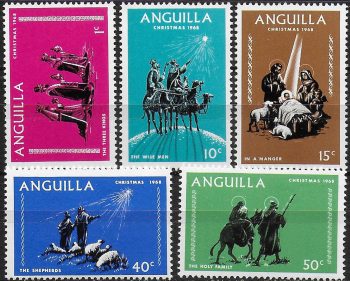 1968 Anguilla Christmas 5v. MNH SG n. 44/48