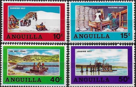 1969 Anguilla Anguillan Salt Industry 4v. MNH SG n. 49/52