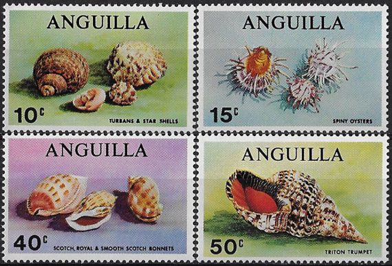 1969 Anguilla Shells 4v. MNH SG n. 59/62