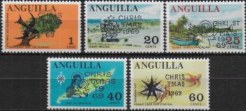 1969 Anguilla Christmas 5v. MNH SG n. 63/67