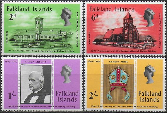 1969 Falkland Islands Bishop Stirling 4v. MNH SG n. 250/53