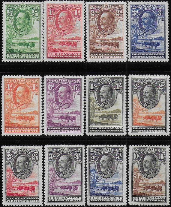 1932 Bechuanaland George V 12v. MNH SG n. 99/110