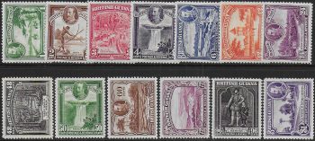 1934-40 British Guiana George V 13v. MNH SG n. 288/300