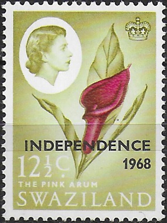 1968 Swaziland Independence Pinjk Arum 12½c. Wmk inv. MNH SG n. 152w