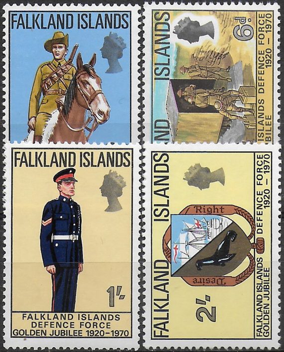 1970 Falkland Islands defence force 4v. MNH Michel n. 183/86