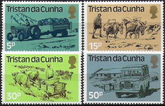 1983 Tristan da Cunha Means of transport 4v. II MNH Yv n. 327/30