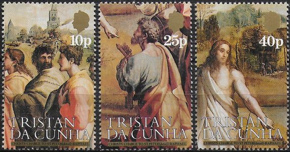 1983 Tristan da Cunha 500th birth of Raphael 3v. MNH Yv n. 343/45