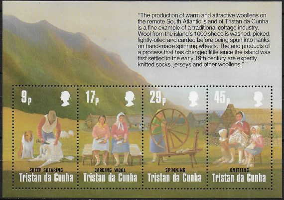 1984 Tristan da Cunha Wool industry MS MNH Y&T n. 16