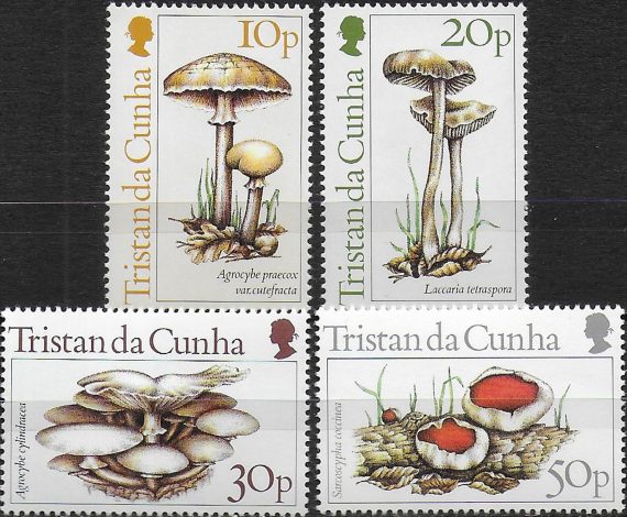 1984 Tristan da Cunha Mushrooms 4v. MNH Y&T n. 350/53