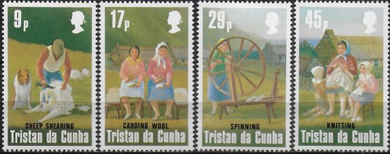 1984 Tristan da Cunha Wool industry 4v. MNH Y&T n. 358/61