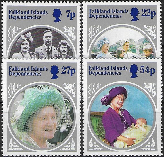 1985 Falkland Islands Dependencies royal family 4v. MNH Michel n. 133/36