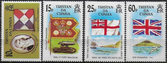 1985 Tristan da Cunha Flags 4v. MNH Y&T n. 373/76