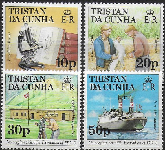 1987 Tristan da Cunha Norwegian Expedition 4v. MNH Y&T n. 410/13