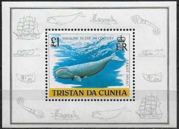 1988 Tristan da Cunha Whaling MS MNH Y&T n. 21